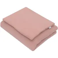 NEW BABY mousseline dekbedset 80x70 cm roze - Babydekbed