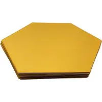 Jumada 's - Set van 12 - Acryl Wandspiegel - 18 x 16 cm - Zelfklevend - Licht Goud - Hexagon - Plakspiegel - Zeshoekig - Voor Woonkamer