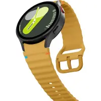 Jumada 's Siliconen Wave Bandje – Geel – Geschikt voor Samsung Galaxy Watch 7 (40 & 44mm) / Watch 6 (Classic) / Watch 5 (Pro) / Watch 4 (Classic) / Watch FE
