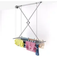 Foxydry Mini 128 cm plafond droogrek - handbediend - 9,6 m drooglengte - grijs