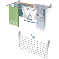Foxydry Fold 100 DOWN - wasdroogrek wandmontage clicksysteem - neerwaartse sluiting - 100 x 50 x 10 cm