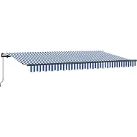 vidaXL Uitschuifbare luifel Blauw 400 x 200 cm Stof