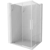 Mexen Rox Duo schuifdouchecabine 110 x 100 cm, transparant, wit - 8C2D-110-100-20-00