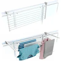 Foxydry Duo 118 cm hangend wasrek - wit - rechthoekige reling