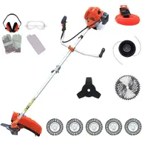 Kibani Kantenmaaier 4-in-1 – Bosmaaier Benzine - 52 cc / 1.9 pk 2-takt Motor – Incl. 5 Onkruidborstels, Maaidraad, Zaagblad 40-tands en Veiligheidsset