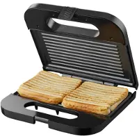 Ama Tosti-Ijzers - Sandwichtoaster - Toaster - Zwart - Klassiek - ‎10x26x25cm