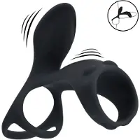 Levelz - Trillende Siliconen Cock en Ball Ring met Shaft Loop