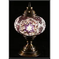 Halay Turkse tafellamp met 13 cm roze mozaïekglas - Oosterse lamp voor sfeervolle verlichting
