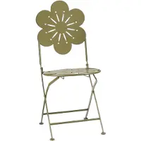 Mica Decorations Fleuri Bistrostoel - H93 x Ø41 cm - IJzer - Groen
