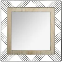 Atmosphera Joe Spiegel - 45 cm, Zwart Metaal en MDF