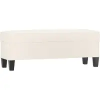 vidaXL Bankje 100x35x41 cm kunstleer crèmekleurig