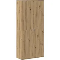 vidaXL Highboard 80 x 35 x 180 cm Bewerkt hout Artisanaal eiken