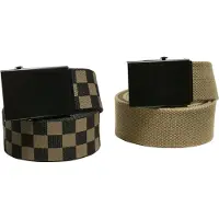 Urban Classics Check And Solid Belt 2 Units Groen S-M Man