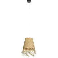 Eglo Hanglamp Aycliffe, dimbaar, hout licht, Woon-/ Eetkamer, Hout, Landelijk, Hanglamp