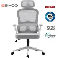 Sihoo M102C Ergonomische Bureaustoel - Verstelbare Hoogte, Lendensteun & Armleuningen - Inklapbaar, Ruim Zitkussen - Tot 136 kg - TÜV/Gecertificeerd——Wit