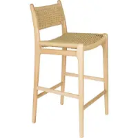Dutchbone Cecile Counter| Barkruk met Rugleuning 67,50 cm Hout Naturel
