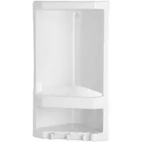 Gedy Junior Badkamerhoek 2-laags Caddy 189x385x139 mm, thermoplastisch/wit