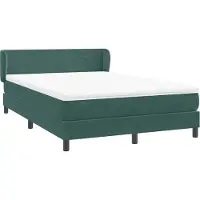 vidaXL Boxspring met matras fluweel donkergroen 160x220 cm