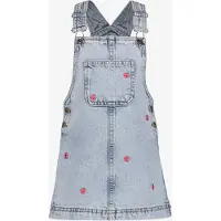 TwoDay meisjes denim tuinjurk met bloemetjes maat 110/116