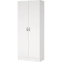 Ebuy24 Fox kledingkast met 2 deuren, wit.