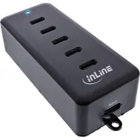 InLine 5-poorts USB-C PowerHub, uitbreiding lader, 100W, zwart