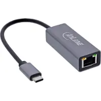 InLine USB 3.2 netwerkadapterkabel, USB-C naar RJ45 Gigabit netwerk