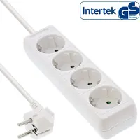 InLine Stekkerdoos met 4 contacten / wit - 3 meter