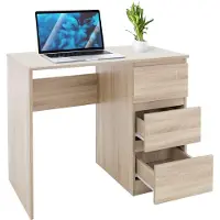 ML-Design Bureau Mella | mdf naturel 90x76x50 cm bureaus | NADUVI