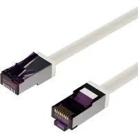 Flexline -Patchkabel cat. 6A S/FTP, kurze Bauform, PIMF, weiß, 50m