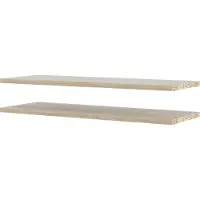 Hioshop Base wandkast 2 losse legplanken 75,5x26,5, eiken decor.