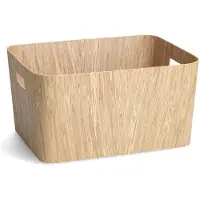 Zeller Kartonnen opbergbakken met houtlook - 14432 - Decoratief