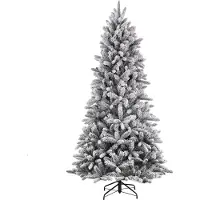 Black Box Trees Trees Snowdon Kunstkerstboom - H185 x Ø117 cm - Groen Frosted