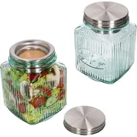 MamboCat Set van 2 salade to go voorraadpotten 11,5x11,5 125cl