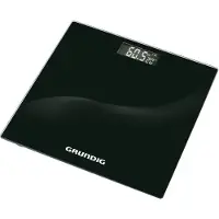 Grundig Digitale Weegschaal - Personenweegschaal tot 180KG - Weegschalen met LCD Display en Temperatuurweergave - met Kg en Lb Functie - Zwart