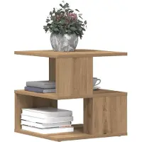 vidaXL Bijzettafel Artisan Eiken 30 x 30 x 55 cm Bewerkt hout