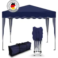 Kronenburg Vouwtent Partytent 3 x 3m, Kleur Blauw - Zonder Zijelement - Waterdicht Pavillon - UV-bescherming 50