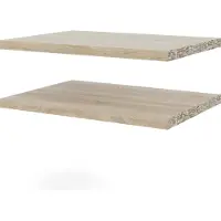Hioshop Base wandkast 2 losse legplanken 37x26,5, eiken decor.