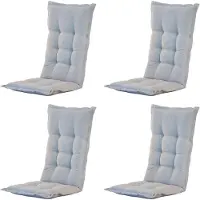 Madison Tuinkussen hoge rug panama lichtgrijs (4 stuks)