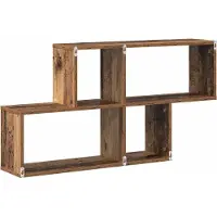 vidaXL Wandplank Muurmontage Bruin Bewerkt hout