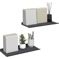 vidaXL Zwevende plank Muurmontage 2 st Antraciet 40 x 18 x 2,5 cm