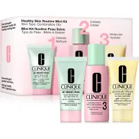Clinique Healthy Skin Routine Mini Kit Skin Type 3 - All About Clean Liquid Facial Soap Oily Skin 30ml + Clarifying Lotion 3 60ml + Dramatically Different Moisturizing Gel Oil-Free 30ml