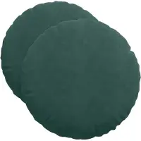 vidaXL Zitkussens 2 pcs Fluweel Donkergroen Ø50 x 19 cm
