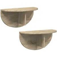 vidaXL Wandplank Muurmontage 2 st Sonoma Eik 48 x 24 x 24 cm