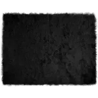 vidaXL Tapijt van imitatie schapenvacht TAFALLA Zwart 240 x 340 cm