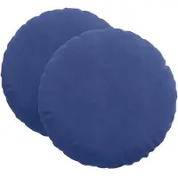 vidaXL Zitkussens 2 pcs Politieblauw Ø 40 x 13 cm Fluweel