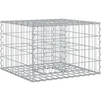 vidaXL Gabion verhoogd bed Zilver