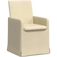 vidaXL Eetstoelen 2 st Stof Crèmekleurig 57 x 68 x 94 cm