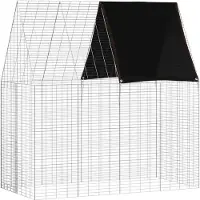 vidaXL Konijnenkooi zilver 200 x 100 x 210 cm Gegalvaniseerd staal