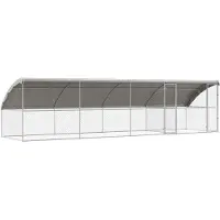 vidaXL Hondenhok 4 st Zilver 8 x 2 x 2 m Gegalvaniseerd staal
