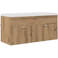 vidaXL Badkamerkast Artisan Eiken 100 x 38,5 x 46 cm Bewerkt hout